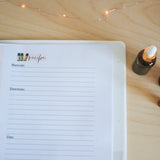 Essential Oil Recipes Blank Recipe Binder- Rainbow Design