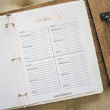 Essential Oil Recipes Blank Recipe Binder- Rainbow Design