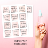 Printable Essential Oil Label Bundle Body Spray