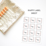 Printable Essential Oil Label Bundle Happy