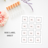 Printable Essential Oil Label Bundle Rise
