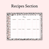2022 Digital Planner | Leopard Edition Recipes Section