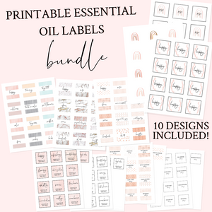 Printable Essential Oil Label Bundle Cover