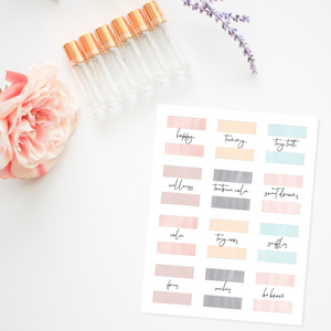 Printable Roller Bottle Labels- Kid and Baby Collection